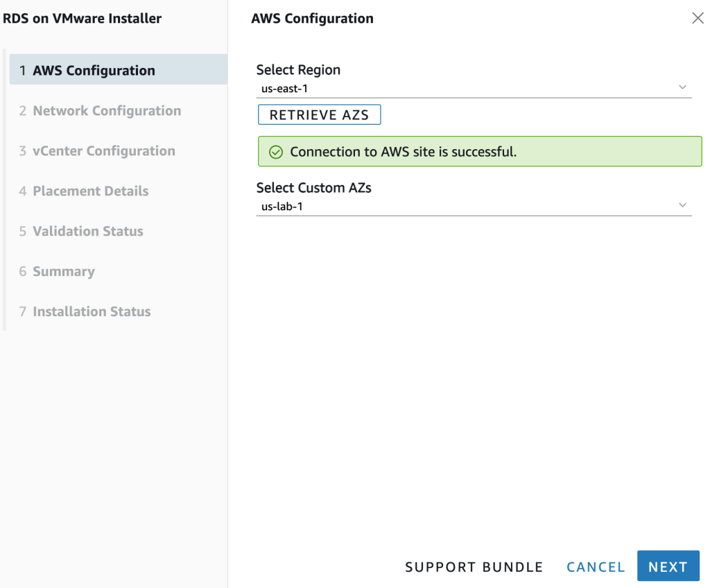 Amazon RDS on VMware Part 2 vSphere Cluster Onboarding